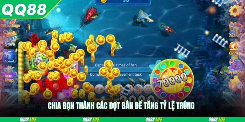 Chia đạn thành các đợt bắn để tăng tỷ lệ trúng