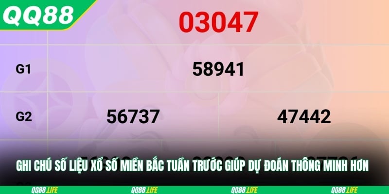 Ghi chú số liệu xổ số miền bắc tuần trước giúp dự đoán thông minh hơn