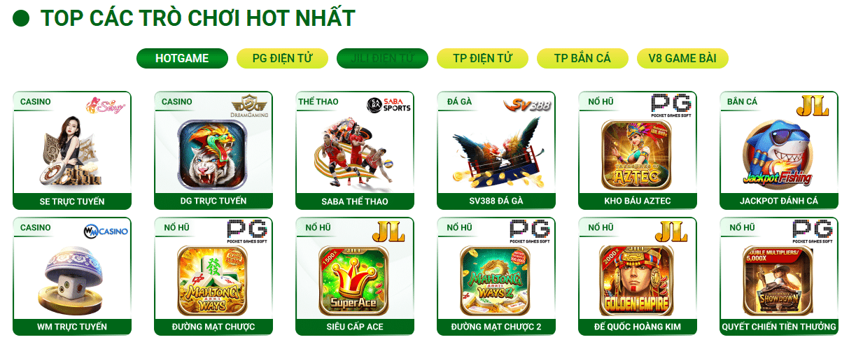 QQ88 chưa bao giờ thiếu những trò chơi hot 